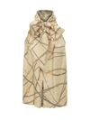 Versace Chain-link Print Halterneck Top In White