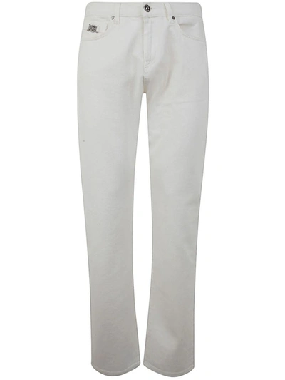 Versace Non-stretch White Rinsed Denim Pant Clothing