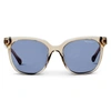 Bruno Magli Mona Sunglass In Red + Tortoise Acetate In Brown