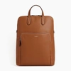 LE TANNEUR SOPHIE ZIPPED BUSINESS BACKPACK IN PEBBLED LEATHER