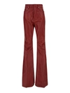 Rick Owens Lido Bolan Bootcut Trousers In Red