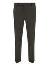 Pt Torino Stretch Cotton Pant With Pockets And Loops In Green