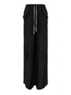 Rick Owens Lido Drawstring Wide-leg Trousers In Black