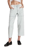 Lucky Brand Stripe High Waist Wide Leg Jeans In Trackline