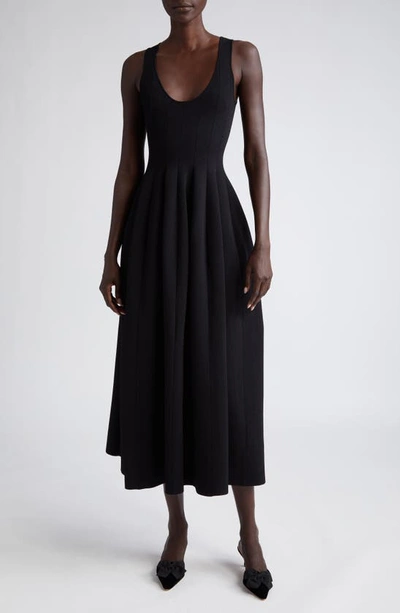 Altuzarra Spark Backless Flared Midi Dress In Black