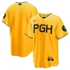NIKE NIKE  GOLD PITTSBURGH PIRATES CITY CONNECT REPLICA JERSEY