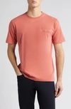 Peter Millar Lava Wash Organic Cotton Pocket T-shirt In Clay Rose