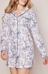 Petite Plume Timeless Toile Long Sleeve Nightshirt In White