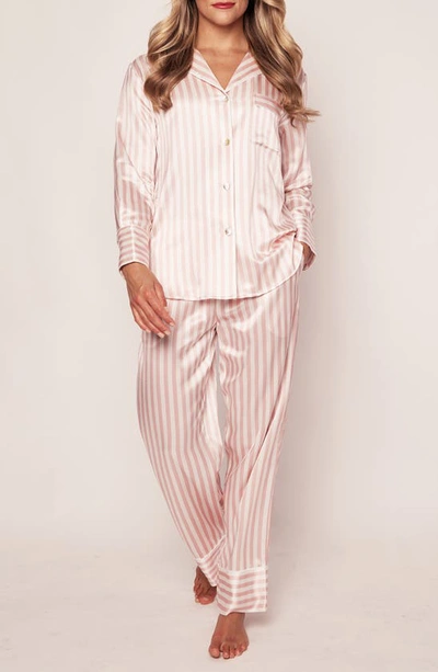 PETITE PLUME STRIPE MULBERRY SILK PAJAMAS