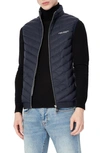 Armani Exchange Official Store Padded Sleeveless Down Jacket In Navy