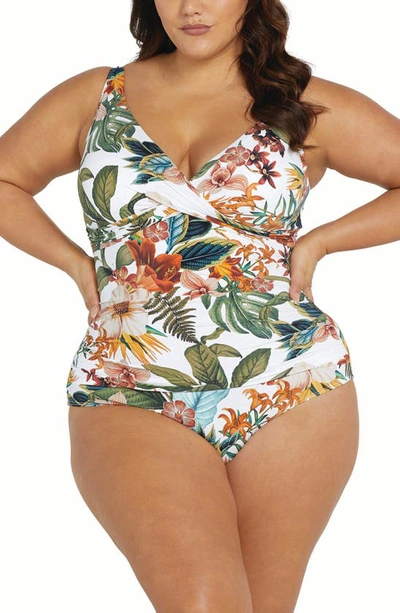 Artesands Plus Size Into The Saltu Delacroix One-piece Swimsuit In White