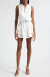 Ramy Brook Waverly Sleeveless Satin Dress In Ivory