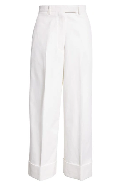 Thom Browne 高腰阔腿裤 In White