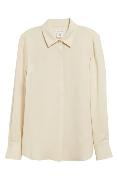 LAFAYETTE 148 SCOTTIE SILK BUTTON-UP BLOUSE