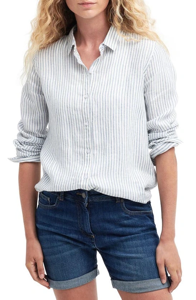 Barbour Marine Womens Long Sleeve Shirt In Chambray Stripe