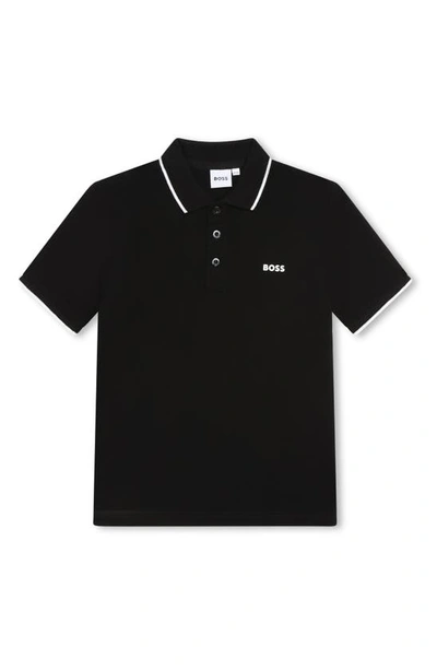 Bosswear Boys' Short Sleeve Polo - Big Kid In Black