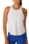 Beyond Yoga Racerback Maternity Tank Top In Lunar White