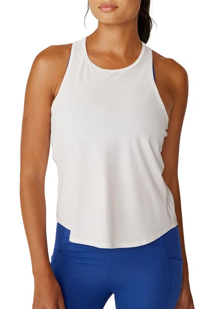 Beyond Yoga Racerback Maternity Tank Top In Lunar White