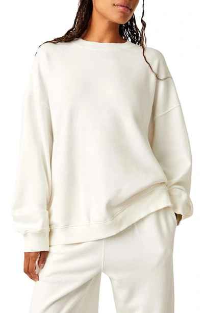 Fp Movement All Star Pullover Solid Sweatshirt Ivory