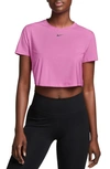Nike Women's One Classic Dri-fit Short-sleeve Cropped Top In Red