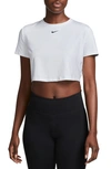 Nike Women's One Classic Dri-fit Short-sleeve Cropped Top In White