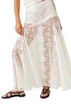 FREE PEOPLE BEAT OF THE MOMENT FLORAL EMBROIDERY MAXI SKIRT