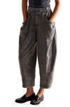 FREE PEOPLE FREE PEOPLE HIGH ROAD PULL-ON LINEN BLEND BARREL PANTS