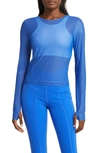 Nike Women's Futuremove Dri-fit Long-sleeve Sheer Top In Blue