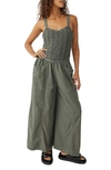 FREE PEOPLE FREE PEOPLE FOREVER ALWAYS COTTON WIDE LEG JUMPSUIT