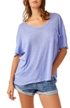 FREE PEOPLE ALL I NEED LINEN & COTTON T-SHIRT