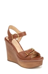 VERONICA BEARD VERONICA BEARD GERALDINE ANKLE STRAP PLATFORM WEDGE SANDAL