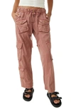 FREE PEOPLE TAHITI HERRINGBONE CARGO PANTS