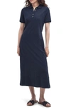 Barbour Celeste Midi Polo Dress In Navy