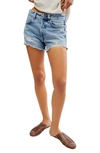 Free People Now Or Never Denim Short In Moon Child In Moonchild
