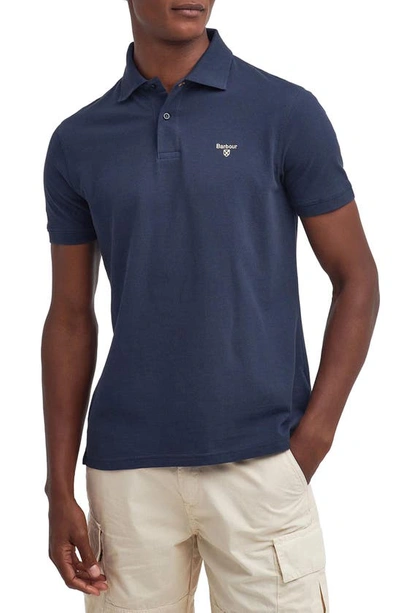 Barbour Lightweight Sports Piqué Polo In Blue