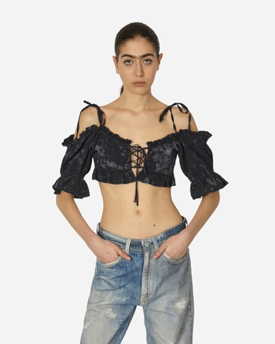 Guess Usa Gusa Dyed Sangallo Top In Black