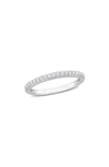 Delmar Sterling Silver Created Moissanite Band Ring In Silver