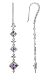 JUDITH RIPKA DIAMOND CUT CZ DROP EARRINGS