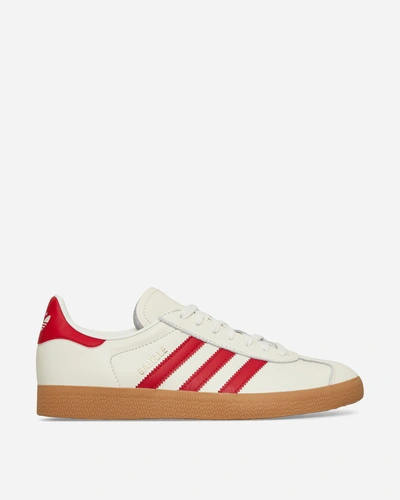 Adidas Originals Gazelle Sneakers Off White / Power Red In Multicolor