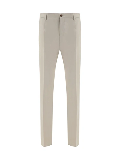 Dolce & Gabbana Trousers In Grigio Perla