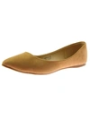 BELLA MARIE ANGIE WOMENS FAUX SUEDE POINTED TOE BALLET FLATS