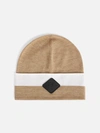 J. Lindeberg Merino Stripe Hat In Tiger Brown In Beige