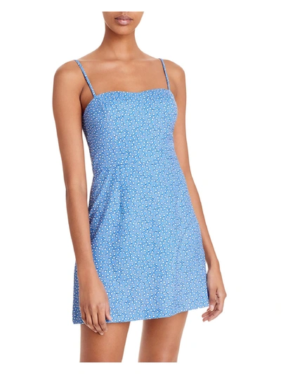 French Connection Womens Printed Mini Mini Dress In Blue