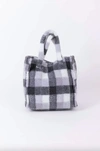 HAT ATTACK TEDDY TOTE CHECK IN GREY
