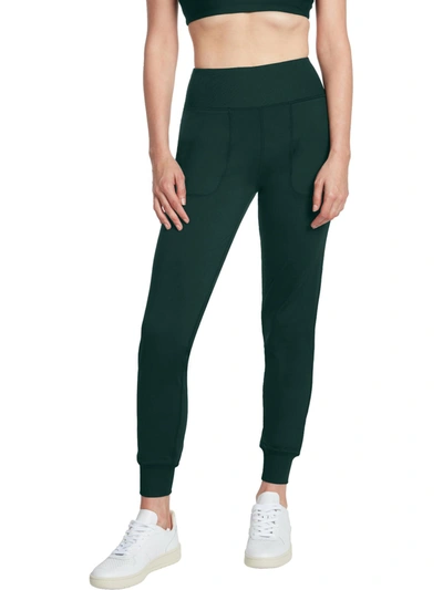 Sage Womens High Rise Workout Jogger Pants In Green