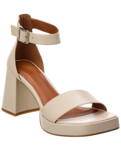 Vagabond Shoemakers Fiona Leather Platform Heel In Beige