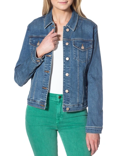 J Brand Womens Denim Slim Jacket In Blue