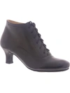 Array Sam Womens Leather Heeled Lace-up Boot In Grey