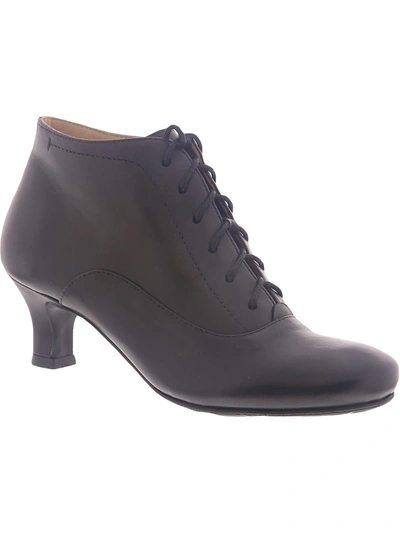 Array Sam Womens Leather Heeled Lace-up Boot In Grey