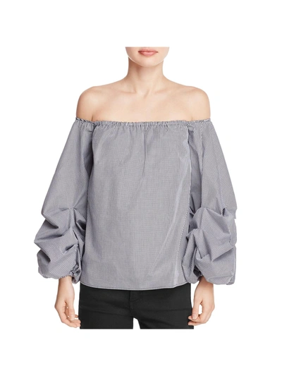 Petersyn Hannah Womens Off The Shoulder Strapless Top In Grey